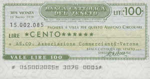 Italy, 100 Lira, 13-22