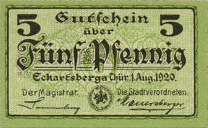 Germany, 5 Pfennig, E5.1a
