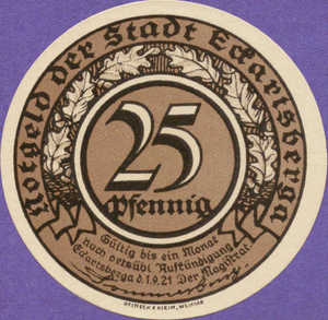 Germany, 25 Pfennig, 305.4