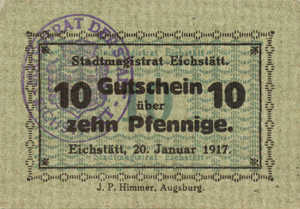 Germany, 10 Pfennig, E7.12d