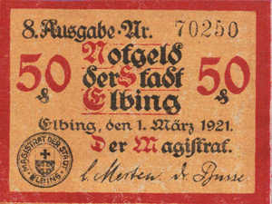 Germany, 50 Pfennig, E14.6a