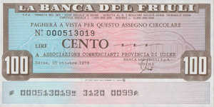 Italy, 100 Lira, 22-1