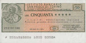 Italy, 50 Lira, 121-4