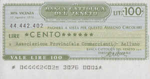 Italy, 100 Lira, 15-40