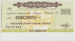 Italy, 200 Lira, 104-1