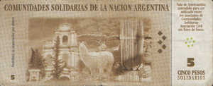 Argentina, 5 Peso Solidario, 