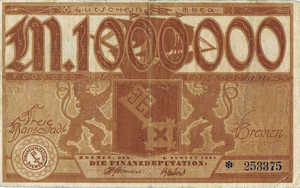 Germany, 1,000,000 Mark, 580a