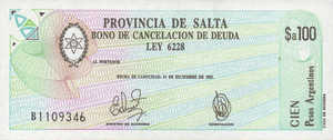 Argentina, 100 Peso Argentino, S2602, 001