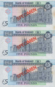 Ireland, Northern, 5 Pound, P70s, B119as