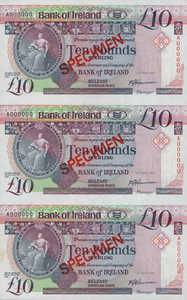 Ireland, Northern, 10 Pound, P71s, B120as
