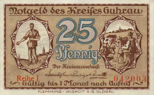 Germany, 25 Pfennig, G65.1b