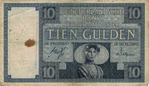 Netherlands, 10 Gulden, P43c