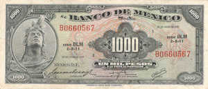 Mexico, 1,000 Peso, P52p