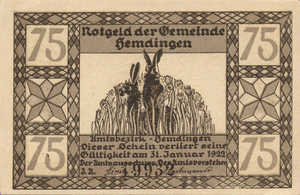 Germany, 75 Pfennig, 599.3a