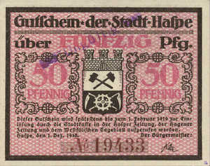 Germany, 50 Pfennig, H18.1b