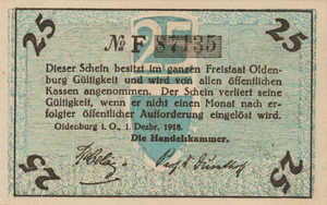Germany, 25 Pfennig, O19.3b