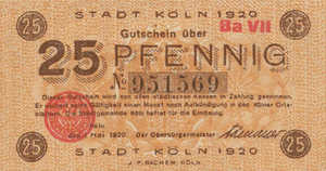 Germany, 25 Pfennig, K30.10b