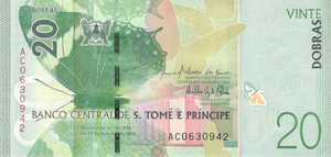 São Tomé and Príncipe (Saint Thomas and Prince), 20 Dobra, PNEW