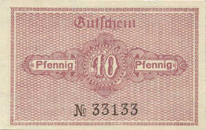 Germany, 10 Pfennig, K13.1a