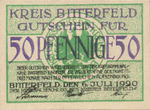 Germany, 50 Pfennig, B58.1b