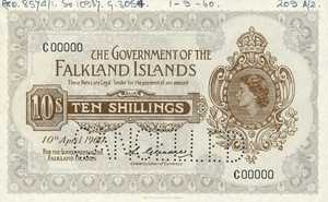 Falkland Islands, 10 Shilling, P7s
