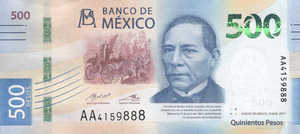 Mexico, 500 Peso, PNew Sign.1