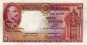 Portugal, 20 Escudo, P143