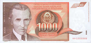 Yugoslavia, 1,000 Dinar, P107
