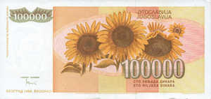 Yugoslavia, 100,000 Dinar, P118