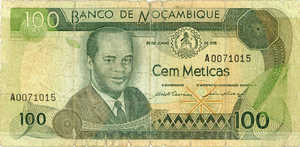 Mozambique, 100 Meticais, P124