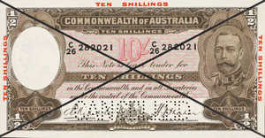 Australia, 10 Shilling, P20s