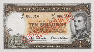 Australia, 10 Shilling, P33as