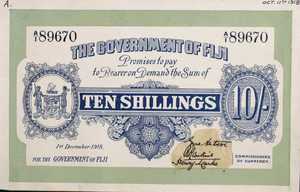 Fiji Islands, 10 Shilling, P26ap