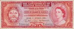 British Honduras, 5 Dollar, P30d