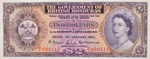 British Honduras, 2 Dollar, P29b