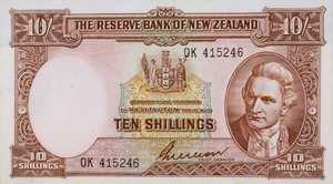 New Zealand, 10 Shilling, P158b