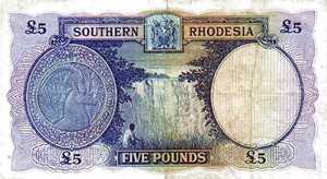 Southern Rhodesia, 5 Pound, P18