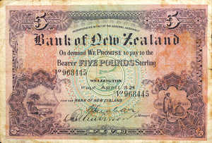 New Zealand, 5 Pound, S228