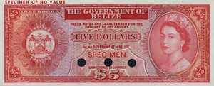 Belize, 5 Dollar, P35s