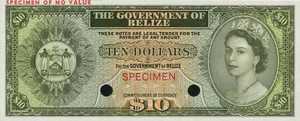 Belize, 10 Dollar, P36cts
