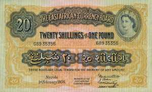 East Africa, 20 Shilling, P35 v2