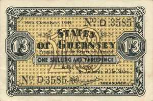 Guernsey, 1/3 Shilling and Pence, P23