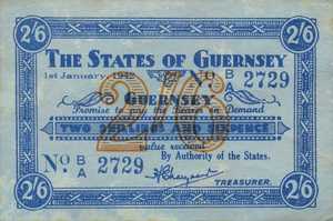 Guernsey, 2/6 Shilling and Pence, P25A