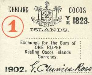 Keeling and Cocos Islands, 1 Rupee, S126