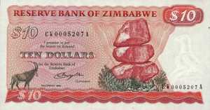 Zimbabwe, 10 Dollar, P3a