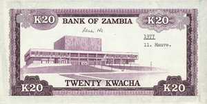 Zambia, 20 Kwacha, P18ct