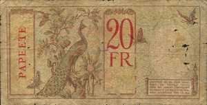Tahiti, 20 Franc, P12a