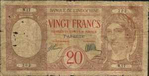 Tahiti, 20 Franc, P12a