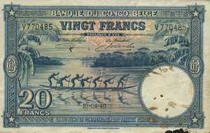 Belgian Congo, 20 Franc, P15E