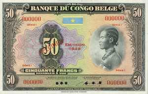 Belgian Congo, 50 Franc, P16gs